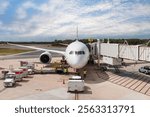 Airplane on tarmac at Cancun International Airport - Cancun, Mexico