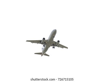 Airplane On White Background