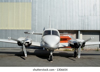 Airplane Outside Hanger