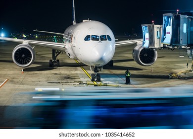 Airplane Parking Apron View Window Waiting Stock Photo 1035414652 ...