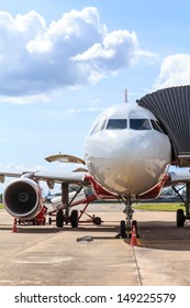 Airplane Prepare For Flight At The Air Port