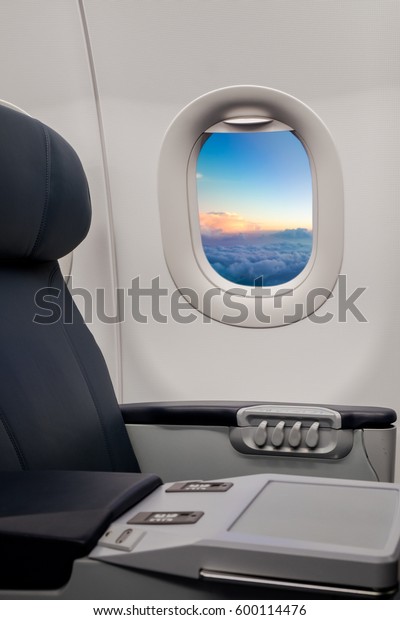 Airplane seat and\
window