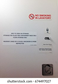 Airplane Toilet Bathroom Door Signs And Safety Advice