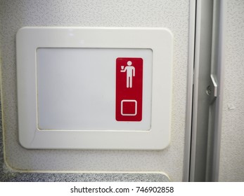 Airplane Toilet Interior Signage