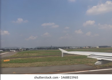 Airplane Touchdown To Aklan Airport, Philippines On April 16, 2019