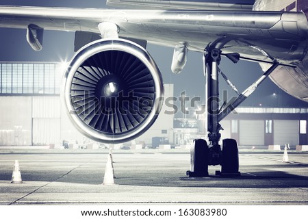 a airplane turbine detail
