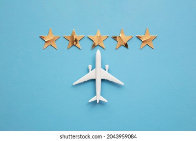 Airplane Vacation Travel 5 Star Rating Passenger Experience Background