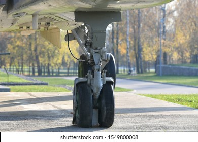 Airplane Wheels Close Up. Airplane Wheels. Close Up Of A Airplane Wheels And Tires 