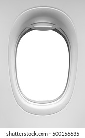 Airplane Window Isolated On White Background