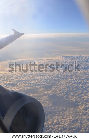 Airplane Window View, United Kingdom, Europe