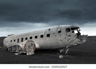 airplane wreckage, solheimasandur, Sudurland, south-iceland, iceland - Powered by Shutterstock