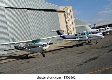 Airplanes Outside Hanger