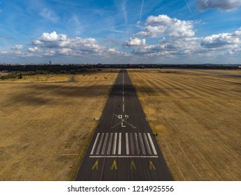 Airport Airstrip, Runway In Berlin By Drone