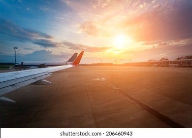 Airport Apron Sunset