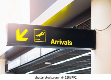 Airport Arrival Sign
