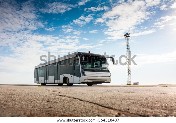 Airport bus on the\
apron