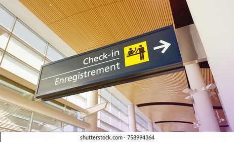 Airport Check in sign
