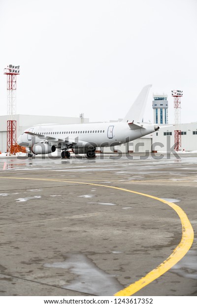 The airport of the\
city of Kazan in winter
