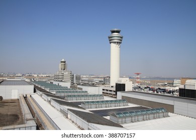 Airport Control Tower At Tokyo International Airport