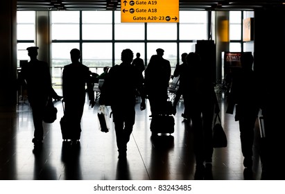 Airport crowd - Shutterstock ID 83243485