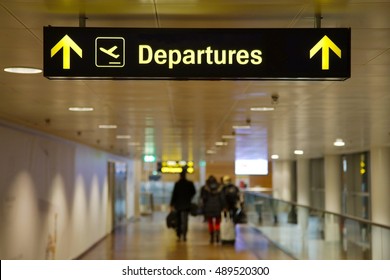 Airport departures hall