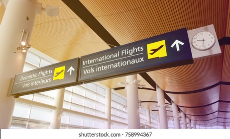 Airport directional sign