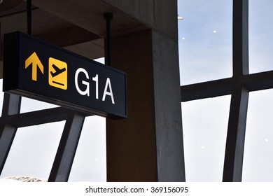 Airport Gate Sign.