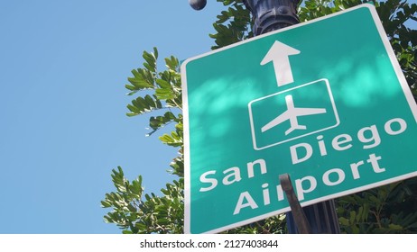 Airport Green Road Sign Direction Arrow Stock Photo (Edit Now) 2127403844