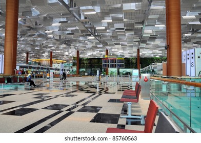 Singapore changi airport terminal architecture hi-res stock