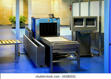 Airport Security Check With Metal Detector X Ray