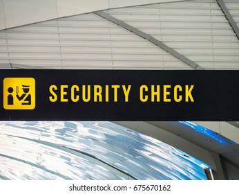 Airport Security Check Signage