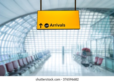 Airport sign departure and arrival board - Shutterstock ID 376596682