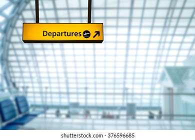 Airport Sign Departure And Arrival Board