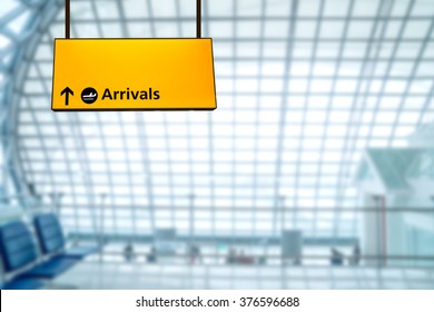 Airport Sign Departure And Arrival Board