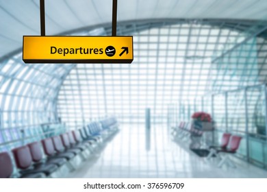 Airport Sign Departure And Arrival Board