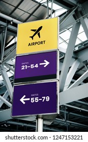 Airport sign mockups for airline logos