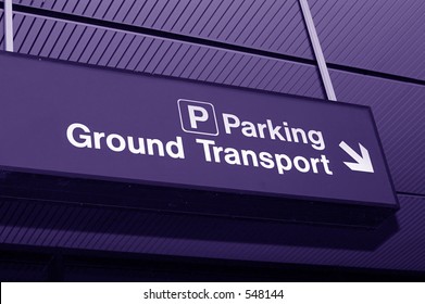 Airport Sign To Parking