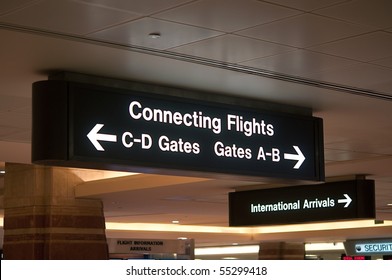 Airport Signs And Symbols,connecting Flights