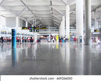 Málaga Airport, Spain - 27th May 2012: Almost Empty Baggage Counter In Málaga Airport At Sunday