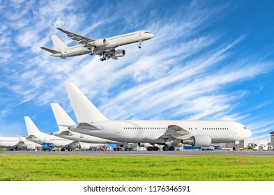 Airport Three Planes On Earth Sky Stock Photo 1176346591 | Shutterstock