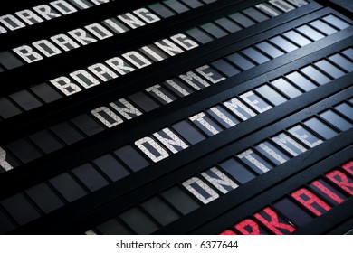 Airport Or Train Station Departure Board