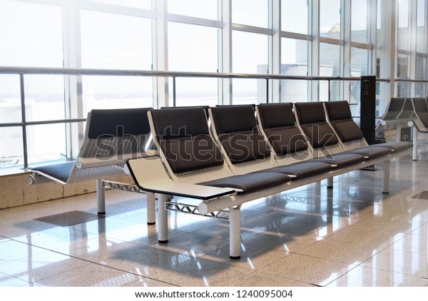 Airport Waiting Area Seats Benches Flight Transportation