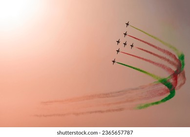Airshow at Jeddah Seashore during 93rd Saudi National day