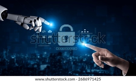 AI-secured system demonstrating multi-layer encryption, identity protection, and password security with modern digital lock interface Vouch