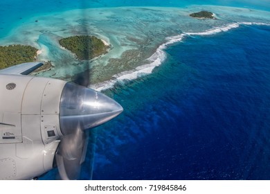 Aitutaki Polynesia Cook Islands Aerial View Panorama Landscape