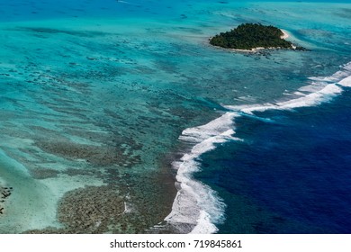 Aitutaki Polynesia Cook Islands Aerial View Panorama Landscape