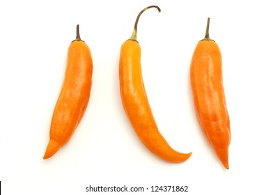 Aji Amarillo On A White Background