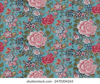 Ajrakh Pattern and block print Pattern and batik print Background digital printing textile pattern