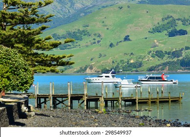 AKAROA, NEW ZEALAND -NOV24: Akaroa On Nov 24, 2014 In Akaroa, NZ. Akaroa Is A Historic French And British Settlement Nestled In The Heart Of An Ancient Volcano On Banks Peninsula, NZ.