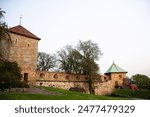 Akershus Fortress is a medieval castle and fortress located in Oslo. The residence of the Norwegian royal family, The city center of Oslo, Norway, Europe